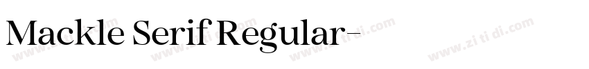 Mackle Serif Regular字体转换